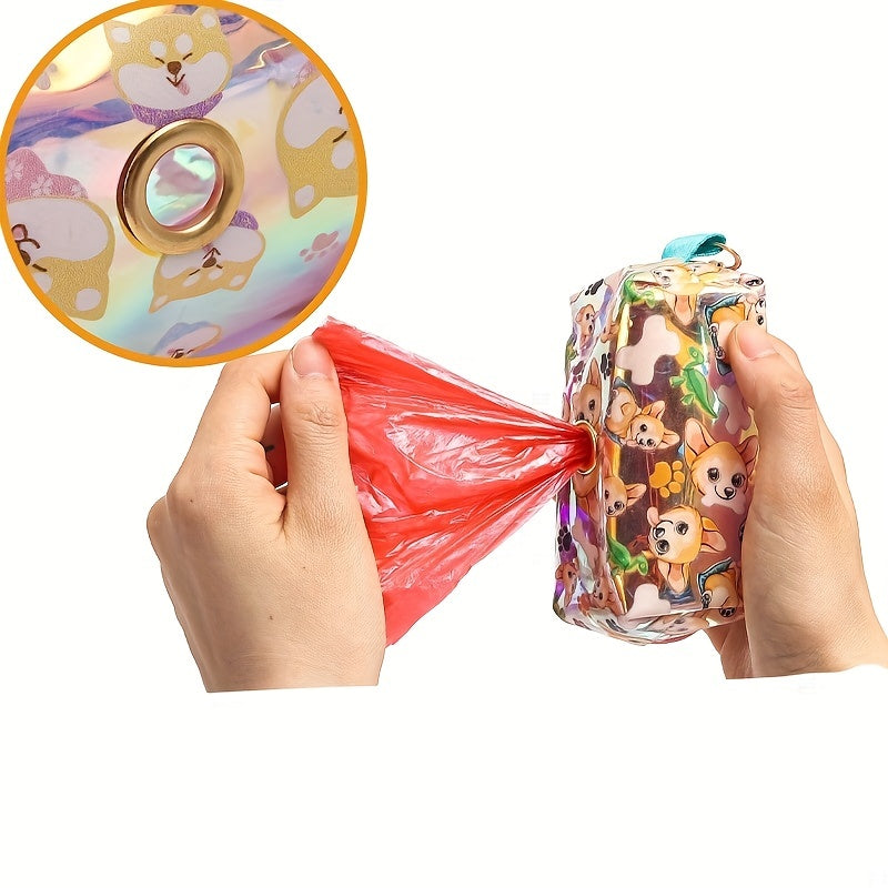 Portable Cartoon Pet Bin Bag Holder Dog Poop Bag Dispenser For Dog Leash