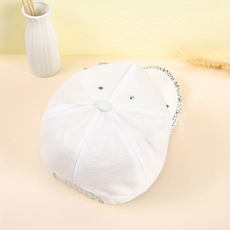 Rhinestone Bow Patch Baseball Cap Golf Sun Hat Adjustable Dad Hats For Women