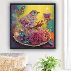 Flower Bird Cup Diamond Painting Kit DIY 5D Diamond Art