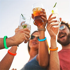 Mix Silicone Bracelet Sports Elastic Rubber Team & Event Stretch Bracelets