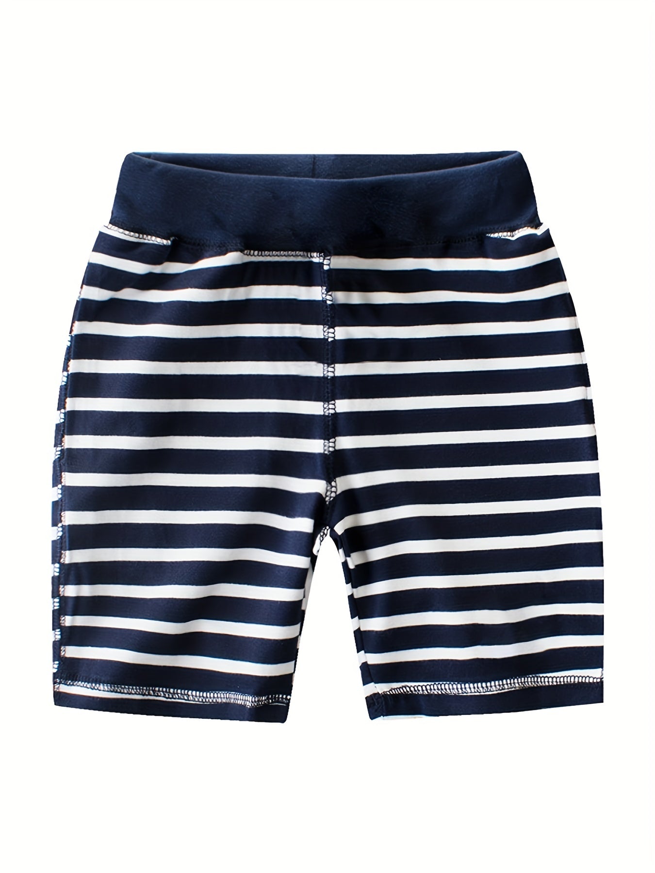 Boys Striped Shorts Drawstring Waist Kids Summer Clothes