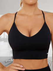 High Stretch Crop Tank Spaghetti Straps Fitness Top