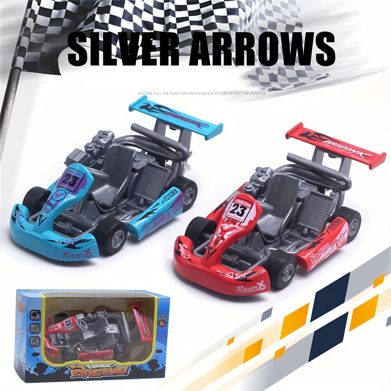 1 32 Alloy Pull back Kart Model Racing Car light Green