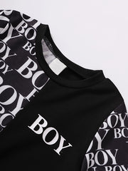 Boys Letter Pattern T-shirt & Shorts Set Summer Clothes