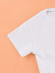 2pcs Boys Teen Casual Round Neck T Shirt & Shorts Set For Summer