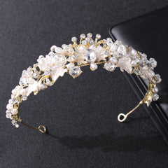 Bridal Tiara Wedding Tiara Silver Crystal & Pearl Hair Accessories