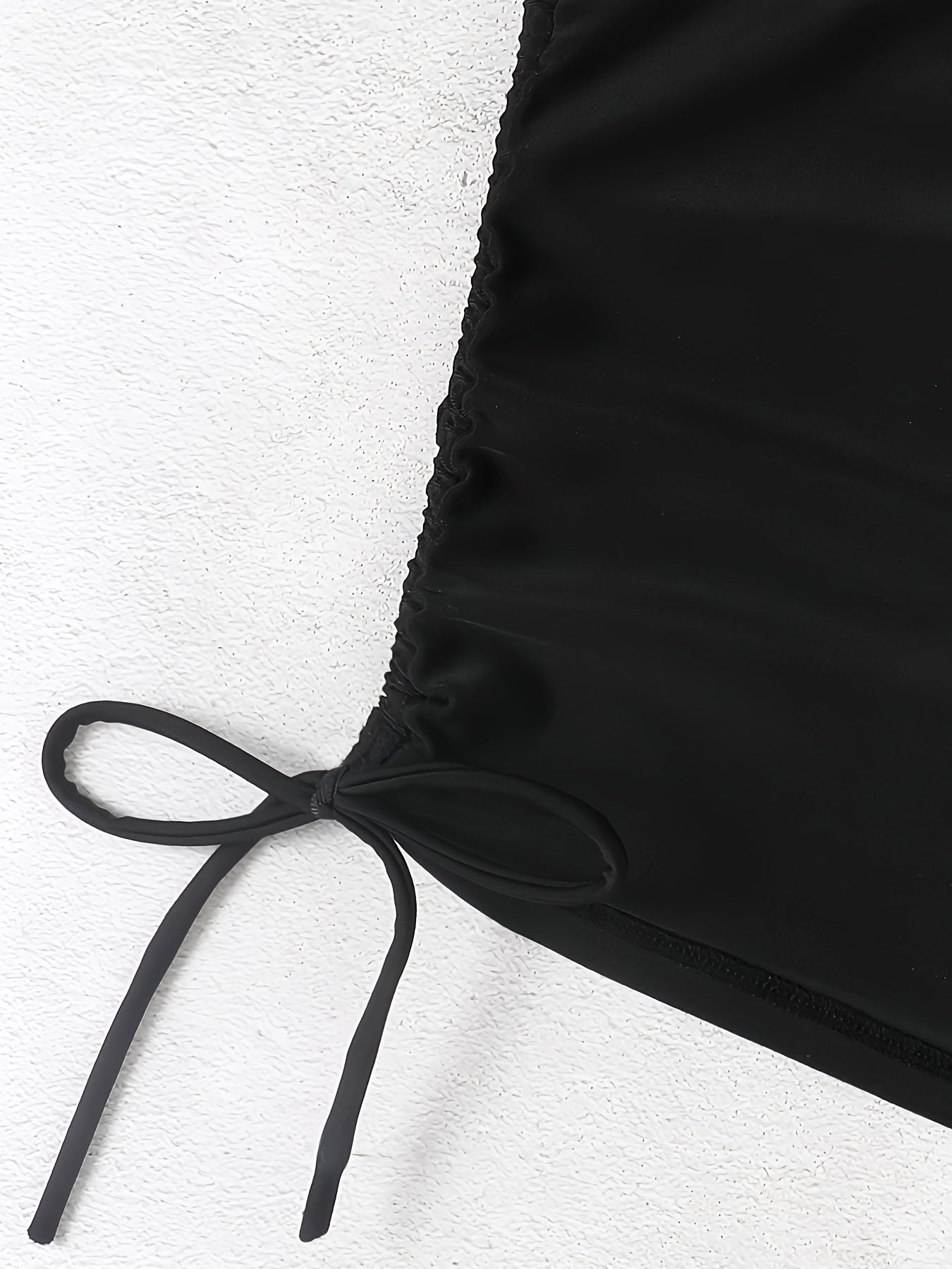 Solid High Waisted Swim Shorts