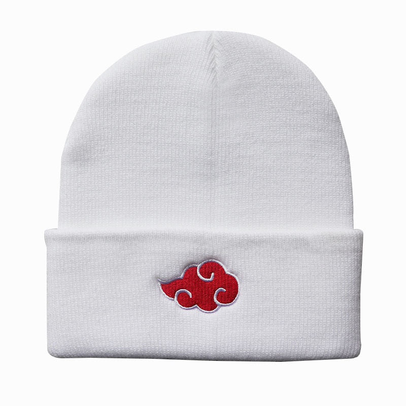 Men's Cartoon Street Red Cloud Embroidery Knitted Warm Hat