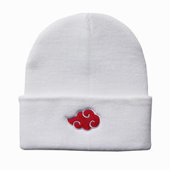 Men's Cartoon Street Red Cloud Embroidery Knitted Warm Hat