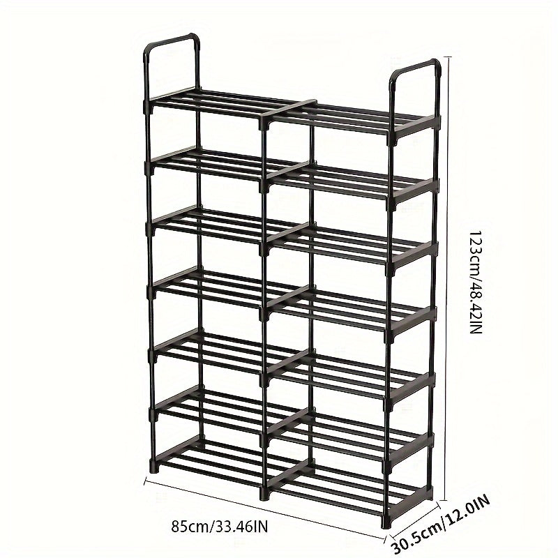 7 Layer Shoe Rack Apartment Large Capacity Floor Standing Storage Rack