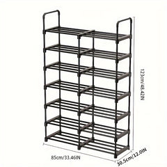 7 Layer Shoe Rack Apartment Large Capacity Floor Standing Storage Rack