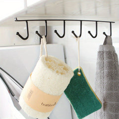 6 Hook Under Cabinet Storage Rack Kitchen Accessory for Mugs & More