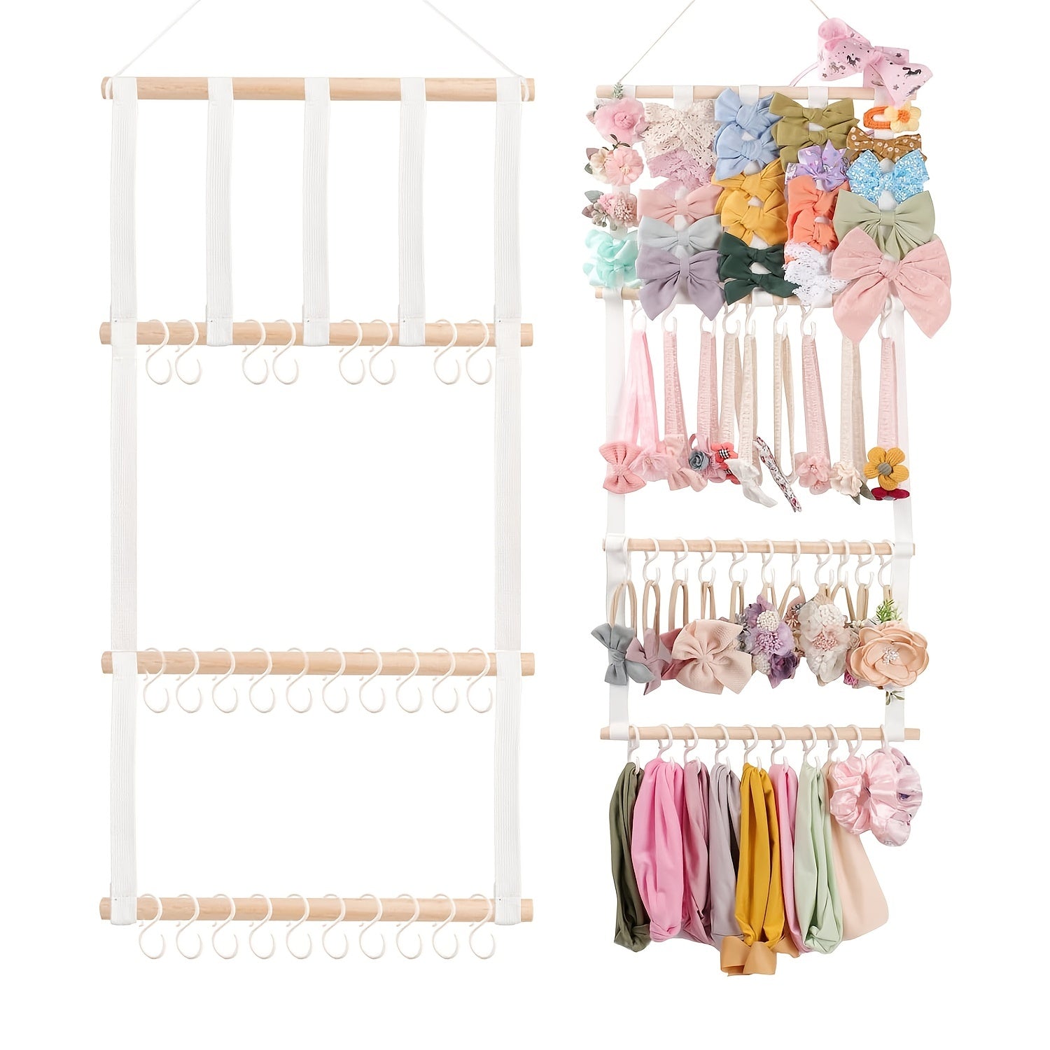 Hair Accessories Hanging Storage Organizer for Baby Girls Room