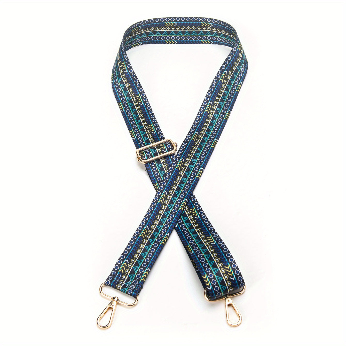 Adjustable Ethnic Geometric Pattern Shoulder Strap Boho Purse Crossbody Belt