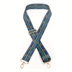 Adjustable Ethnic Geometric Pattern Shoulder Strap Boho Purse Crossbody Belt