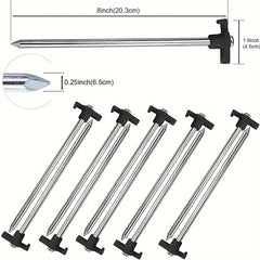 10pcs Stainless Steel Tent Stakes for Camping