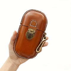 Vintage Style Leather Wallet & Glasses Case Organizer