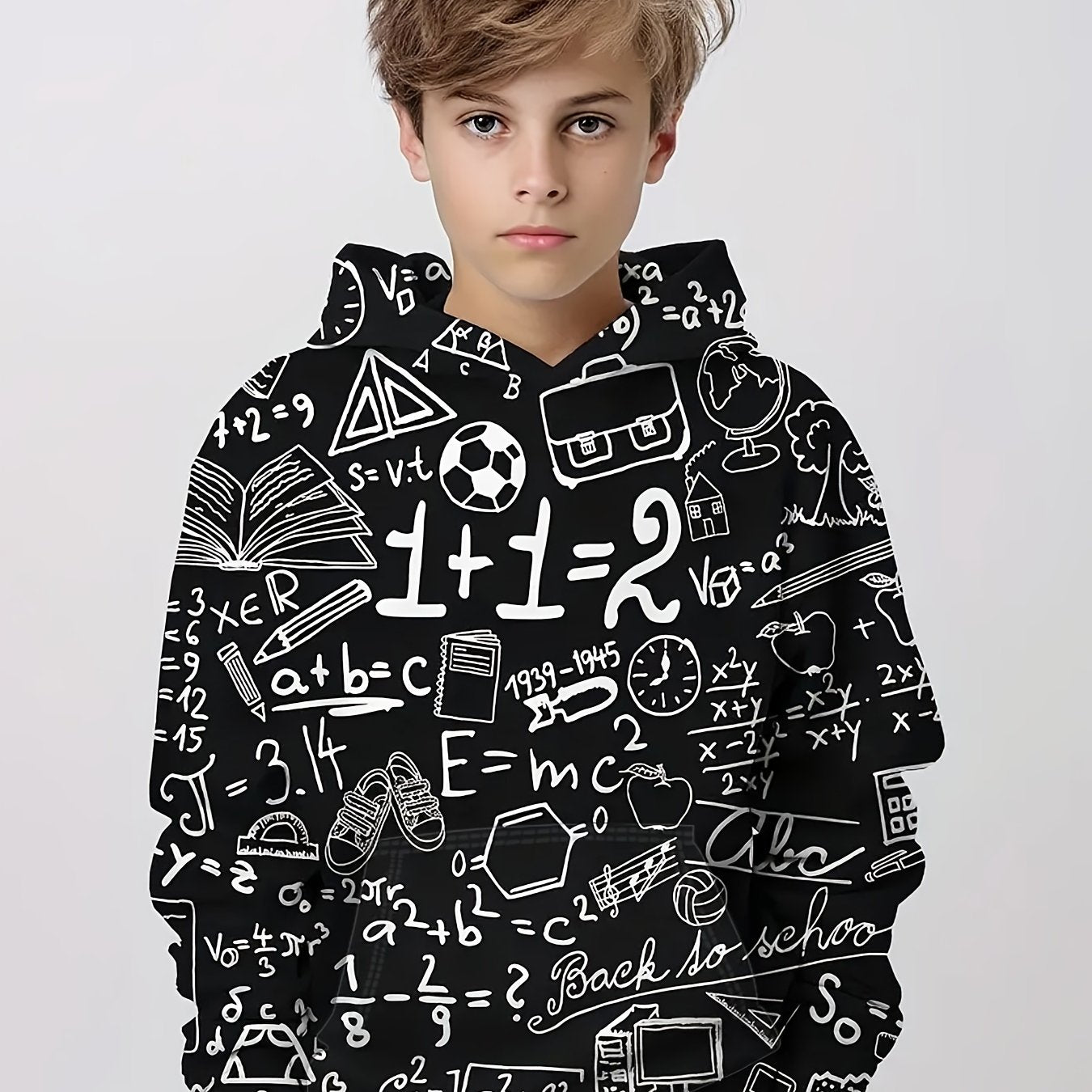 3D Print Boys Hooded Sweatshirt for Spring Fall Kids