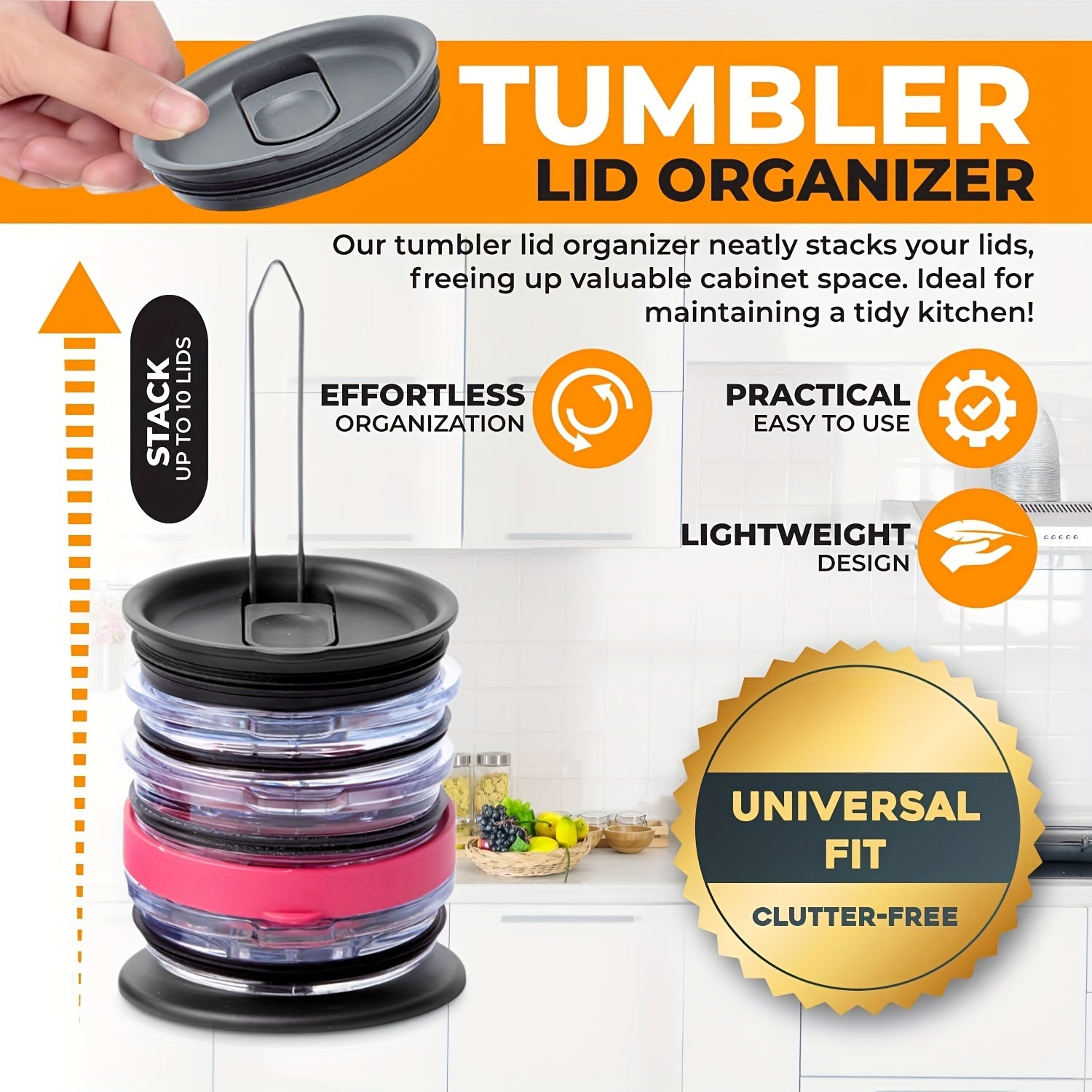Cup Lid Organizer Rack Cup Lid Drain Storage Stand