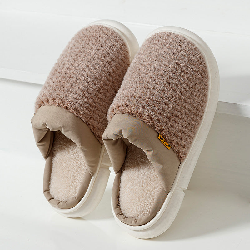 Men's Warm Fleece Slippers Home Shoes