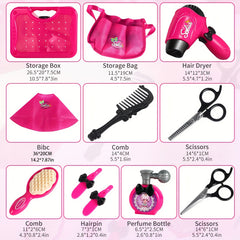 Children's DIY Hairdresser Salon Tool Set - Hair Dryer & Accessories