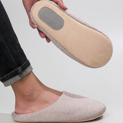 Men's Plush Cozy Slides Soft Slippers Non-Slip Home Shoes Winter