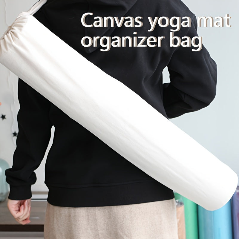 Canvas Yoga Mat Storage Bag Large Capacity Sports Bag