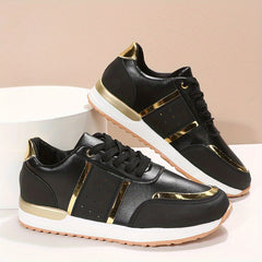 Women's Breathable Sneakers Low Top Lace Up Shoes