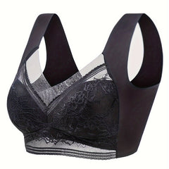 Lace Stitching Push Up Bras Comfy & Breathable Intimates Bra