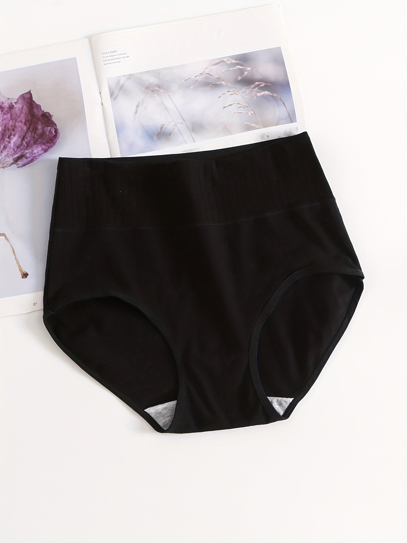 5pcs Solid Briefs Seamless Sports Panties Women's Lingerie