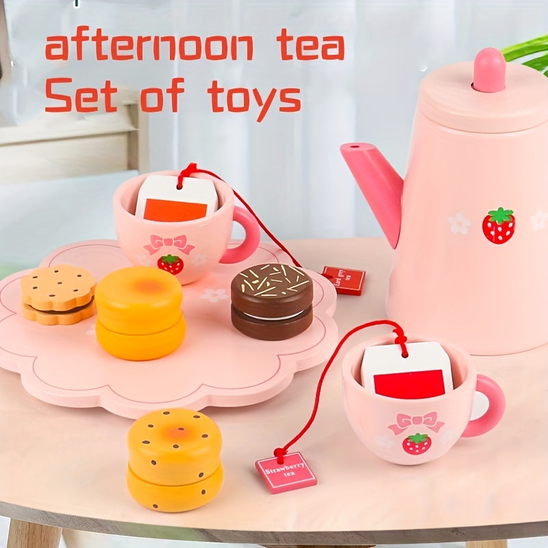 9 Piece Princess Tea Set for Little Girls' Pretend Tea Parties