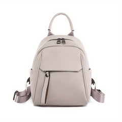 Women's Small Backpack Solid PU Leather Daypack