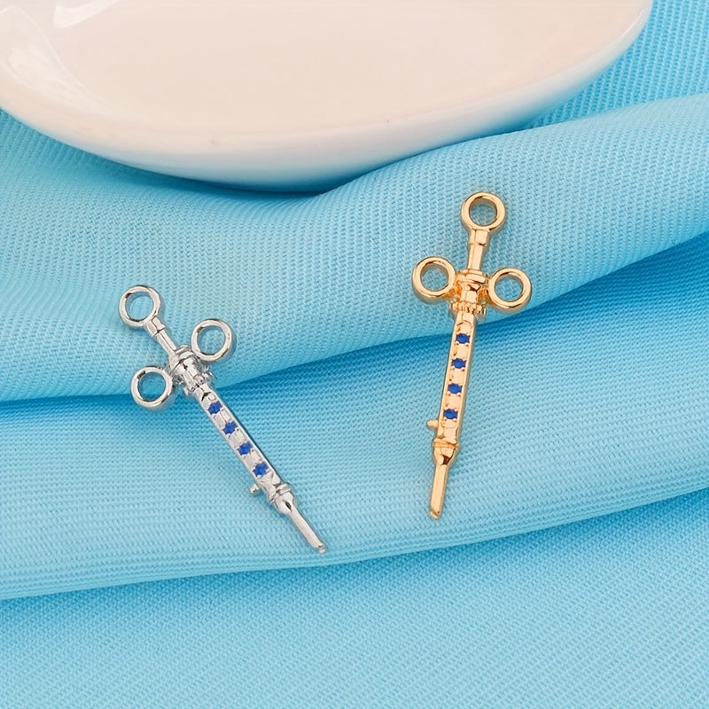 Golden Syringe Brooch Pins For Medical Professional