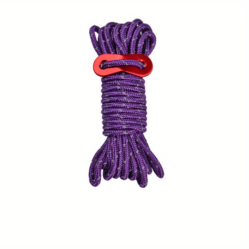 Reflective 4mm Camping Tent Rope with Wind Rope Buckle 4m