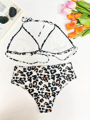 Sexy Leopard Print Bikini Set & Cover Up Skirt