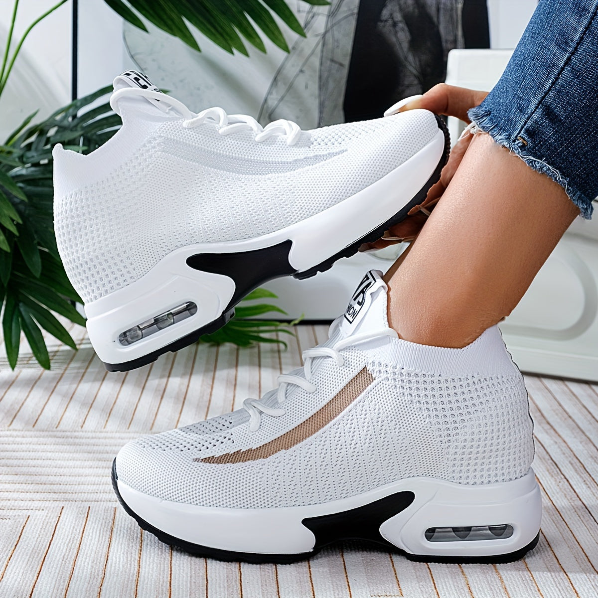 Women's Outdoor Air Cushion Sneakers Lightweight Running Shoes