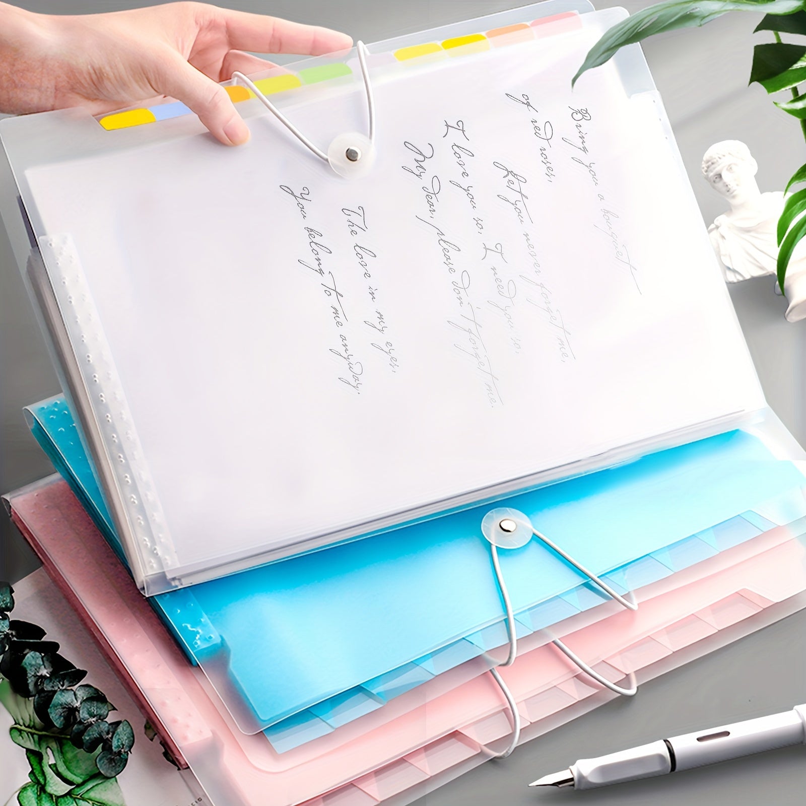 A4 File Folder 13 Pockets Expandable Waterproof Bag