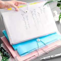 A4 File Folder 13 Pockets Expandable Waterproof Bag