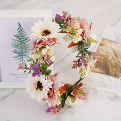 Rose Wreath Headband Simulation Flower Hair Band