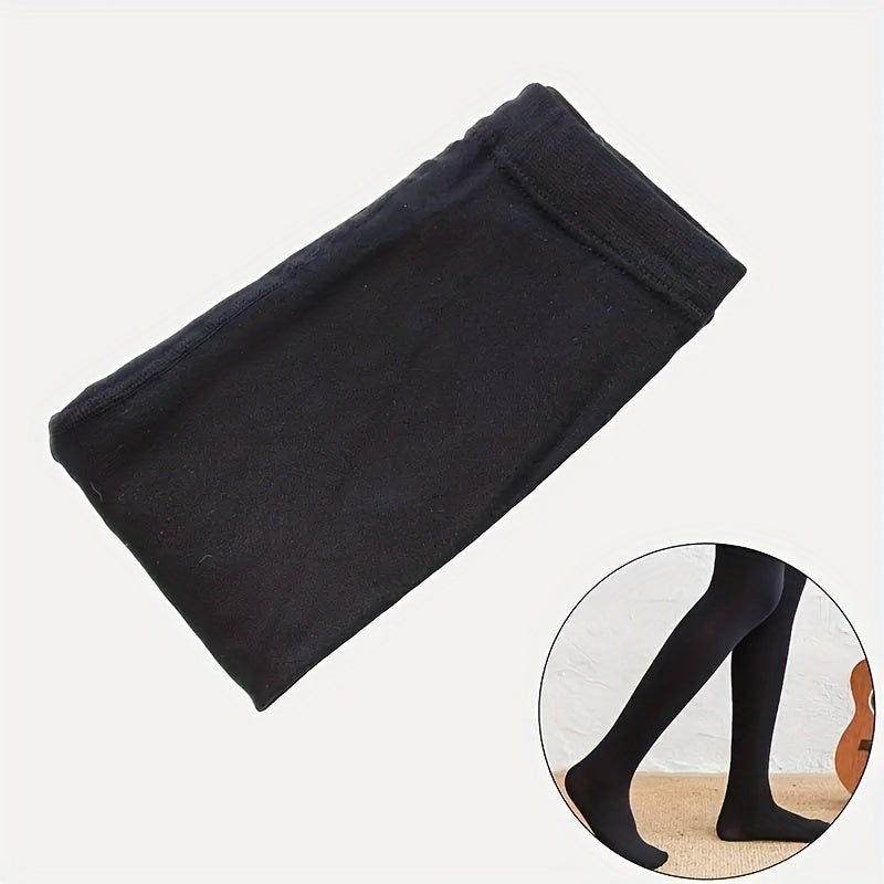 Plush Lined Tights Opaque High Waist Thermal Elastic Leggings
