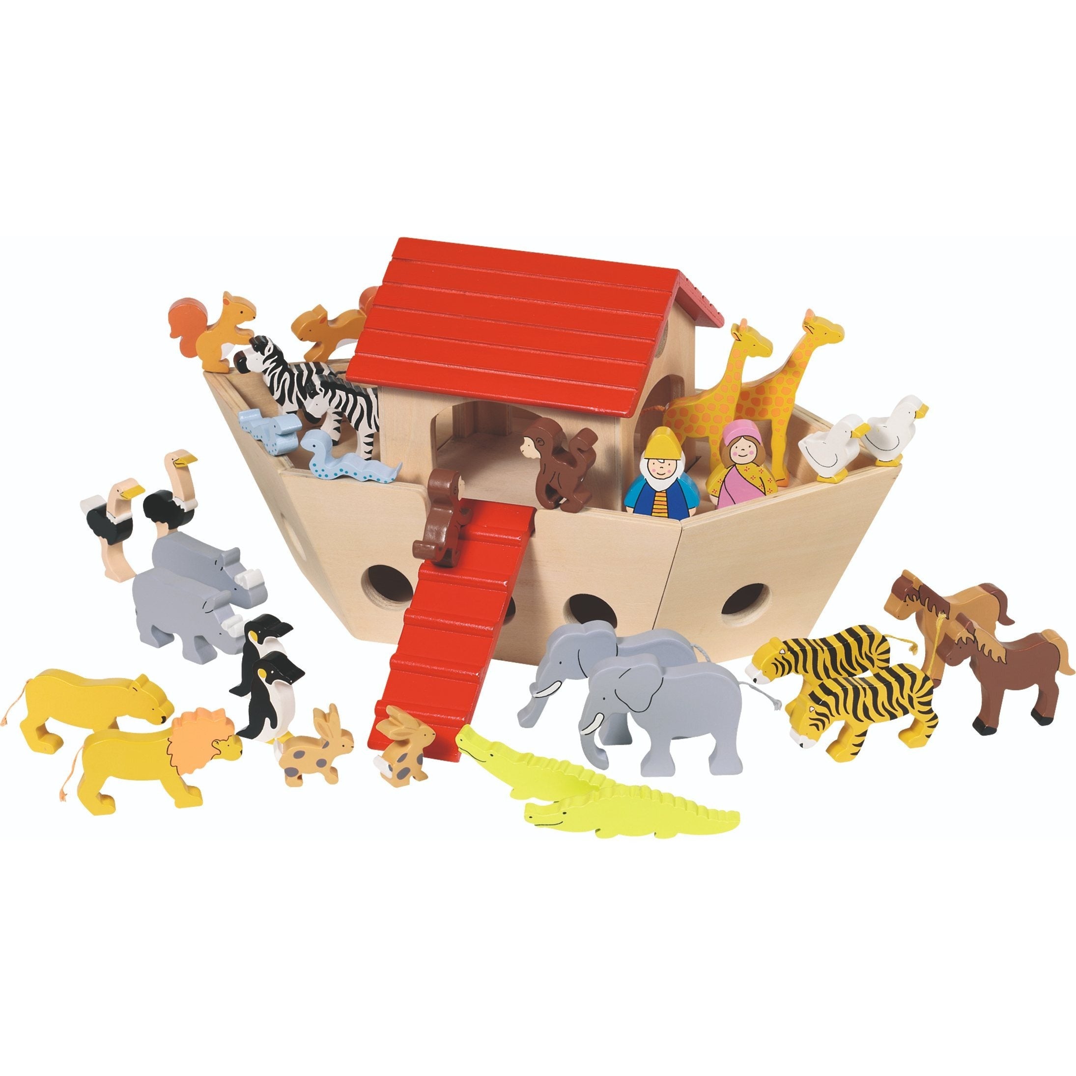 Noah's Ark & Animals 35 pcs Wooden Toy Set