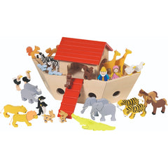 Noah's Ark & Animals 35 pcs Wooden Toy Set