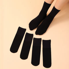 5 Pairs Mid Tube Socks Women's Stockings & Hosiery