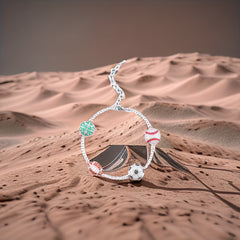 Sparkling Rhinestone Ball Charm Bracelet for Women