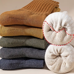 Men's Velvet Mid-tube Socks for Winter