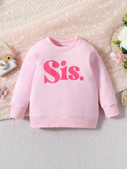 Infant Baby Girls Autumn Letter Print Sweatshirt Long Sleeve Pullover Tops