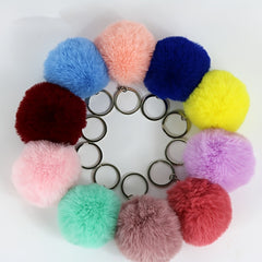 Soft Pompom Charm Keychain Key Ring Pendant Ornamen