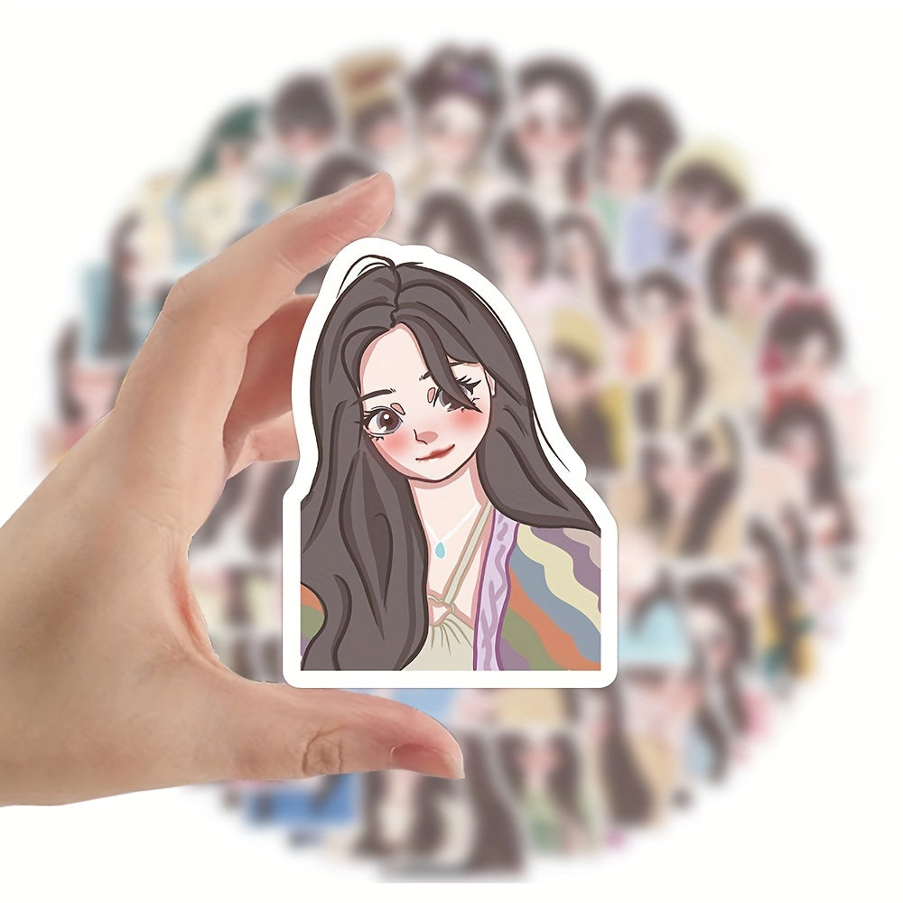 60pcs Beauty Selfie Graffiti Stickers Laptop Helmet Decor Waterproof