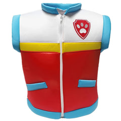 Boy's Dog Paw Embroidered Cosplay Costume Zip Up Vest