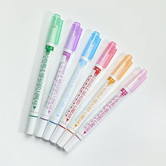 6pcs Double Headed Roller Stamp Watercolor Pens for All Ages